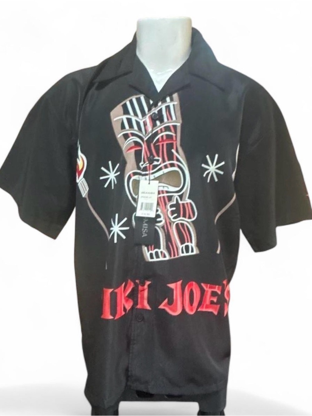 Vintage Y2K Oscar Misa Tiki Joe's Graphic Camp Shirt - NWT Deadstock